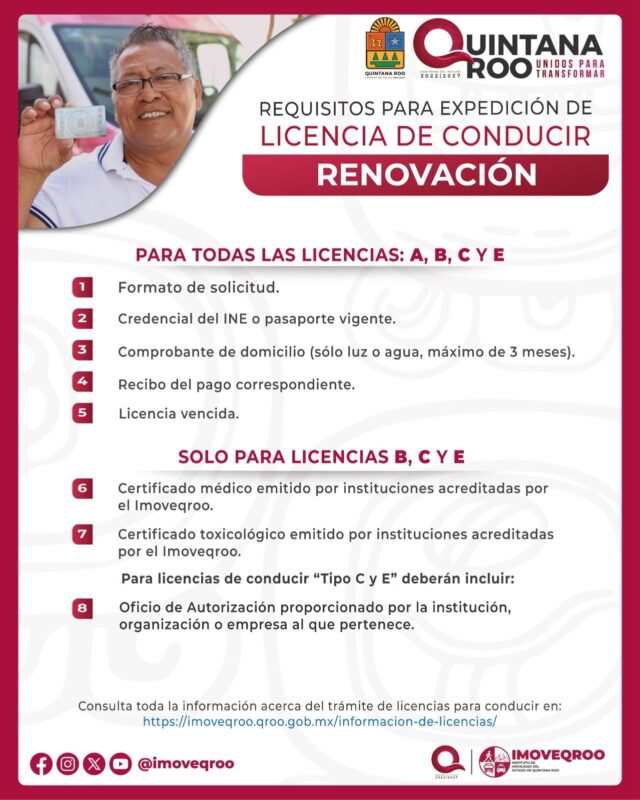 Será obligatoria la CURP para sacar licencias de conducir en Quintana Roo 2 6ed47b31 8a2b 4140 a2ef 146c33ddd6fd 1