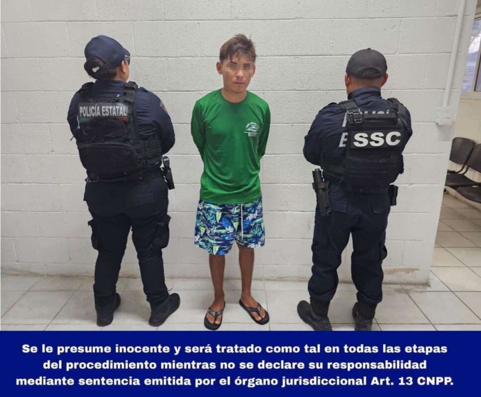 Un sujeto es detenido por estar vinculado con la colocación de una manta en el parque de Los Taxistas en Cozumel 1 9e138ed5 dd3d 4831 98ad b870015121a0 1