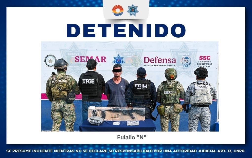 Hombre de 50 años es detenido con un arma larga durante Operativo Blindaje Cancún 1 2c84b82d 0453 47dd b8e7 f9166321acce