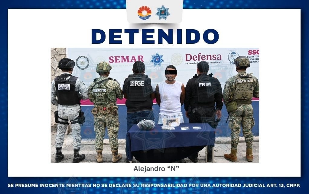 Detienen a presunto narc*menudista en Sm 227 durante Operativo blindaje Cancún 1 45326252 01ce 4a11 99e3 eaeebe7314d5