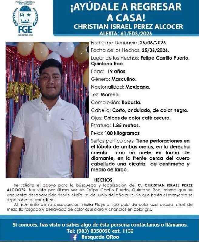 Operativo de búsqueda se extiende de Felipe Carrillo Puerto hasta la comunidad de Uh-May por desaparición de joven de 19 años 5 1e888198 3b44 459b 813a a3fa29c2e266