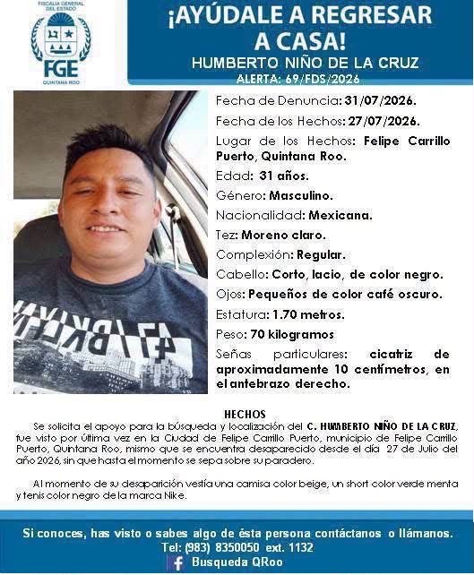 Buscan a dos hombres desaparecidos en Felipe Carrillo Puerto 1 7c20ba86 3d08 409b a679 1929b4a69e57