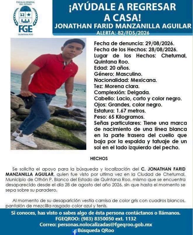 Localizan a dos de los tres jóvenes reportados desaparecidos en Chetumal; fueron 'levantados', confirma el fiscal 2 B60ABEA5 4ED9 4D45 AB26 2F9CAC0331CD