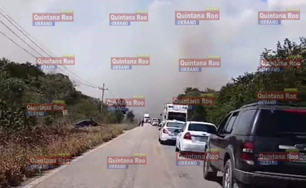 Incendio en basurero municipal de FCP provoca cierre de la carretera federal 295 ante falta de visibilidad por exceso de humo 2 61335E2E BD4B 4170 9DFC 619165F84FBF
