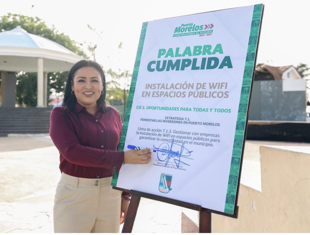 Puerto Morelos activa Wi-Fi gratuito en el parque fundadores 2 98E91A70 C5C2 47B3 810E 961652F287C8