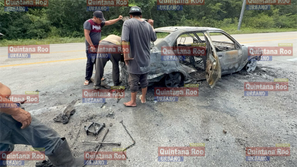 Arde automóvil de trabajadores subcontratados de la CFE en carretera federal 307; cerca de FCP pierden herramientas y documentos 4 9F66913A F038 43E4 A36C D14E36DE14FA