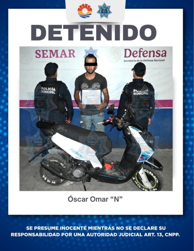 Polícia Cancún recupera motocicleta con reporte de robo en la 253 1 BF2A55C0 2D52 490C 9767 C9B287E25560