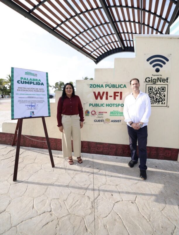 Puerto Morelos activa Wi-Fi gratuito en el parque fundadores 1 IMG 8464