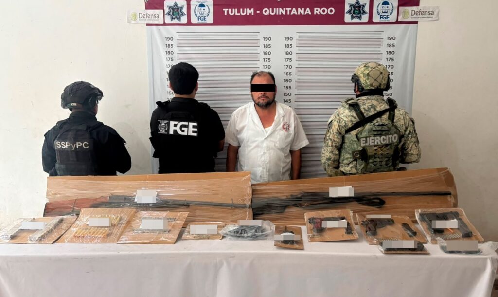Capturan FGE Quintana Roo, Defensa y Policía Municipal a un sujeto con posibles dr*gas y *rmas de fuego en Tulum 1 8da9e6bf 5c46 4b4f 8aa0 0a00f642964f