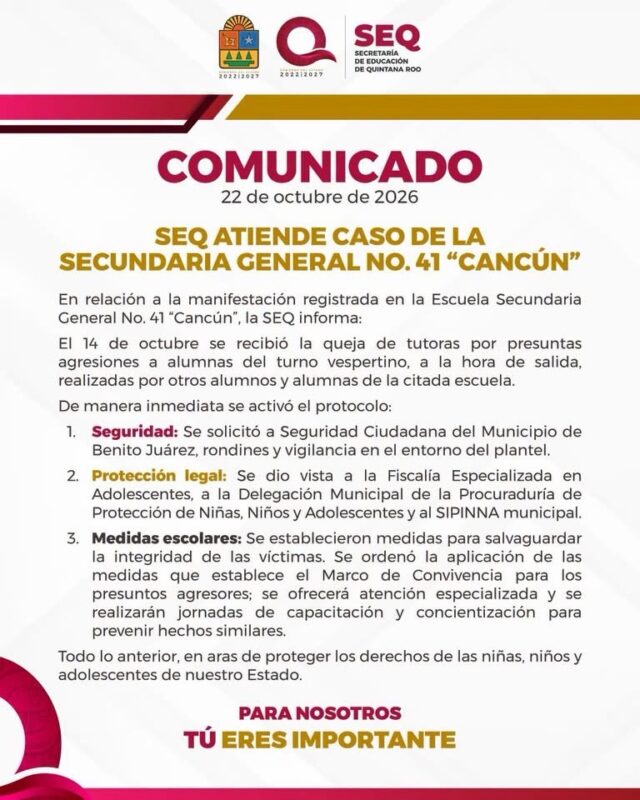 ¡Caso de secundaria 41 llega a la Fiscalía! SEQ anuncia medidas para proteger a estudiantes 1 img 3903